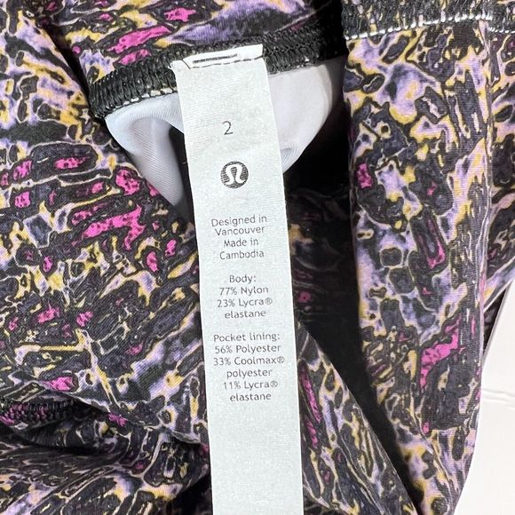 Lululemon Legging 2 Womens Topography Multi Wunder Train High-Rise 28” Legging - Picture 9 of 11